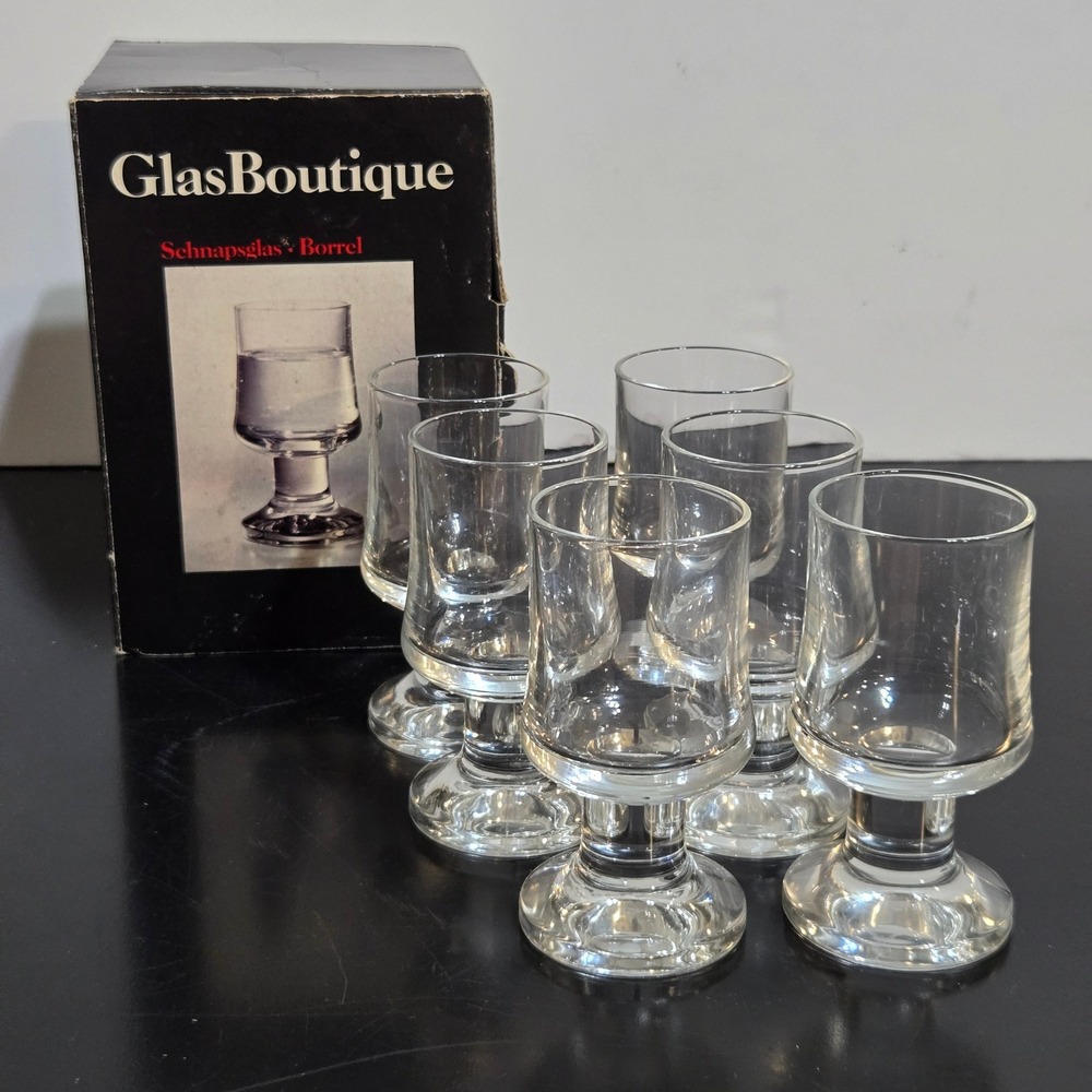 Set of 6 Schott Zwiesel GlasBoutique Cordial Glasses crystal Footed Germany Box